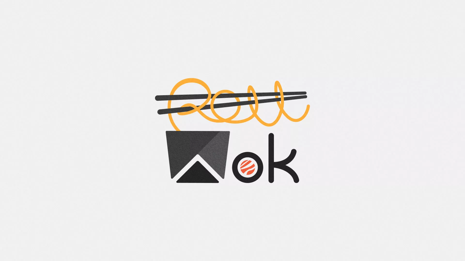 Разработка логотипа в Корсакове для суши-бара «Roll Wok Club»